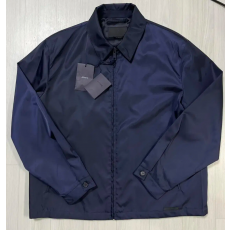 프라다 개버딘 블루종 자켓