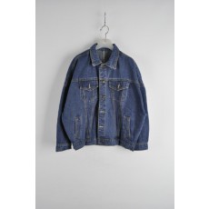 프리사이즈 진청 워싱 톡톡한 데님 재킷