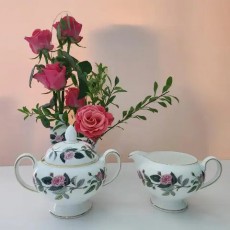 (특가)웨지우드헤서웨이로즈  양손슈거볼크리머세트