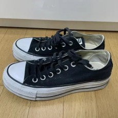 컨버스 로우 척테일러 리프트 플랫폼 블랙 230