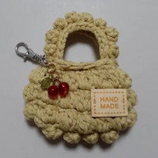 (할인) 미니 뜨개가방 키링 뜨개파우치