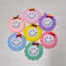 꽃 스마일 수세미 (두겹)