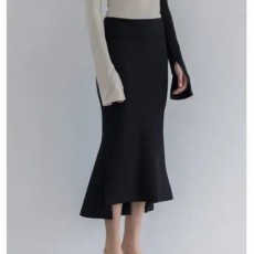 (새상품)리파인드902 머메이드 스커트 블랙