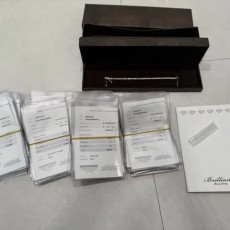 브릴리언트 다이아몬드 우신 천연다이아 4프롱 18k 5캐럿 테니스 팔찌