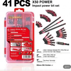 41pcs 임팩 드라이버 비트 세트 일자 십자 별 롱 드라이버 비트세트