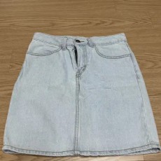 청 데님 미니스커트 (H라인)