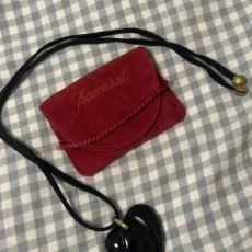 바 카라 baccarat 하트 목걸이 블랙