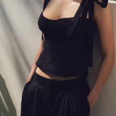 ZARA 자라 자수 리본 탑, 자라 리본 블라우스, 나시 블라우스