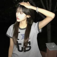 새상품) 탄산마그네슘 반팔 링거 티셔츠 그레이 (우먼)