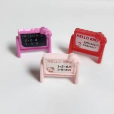 헬로키티 칠판3종셋트 피규어파츠(데코덴.diy꾸미기용)