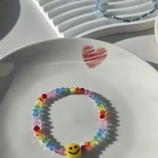 알록달록 스마일 비즈 팔찌