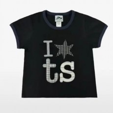 탄산마그네슘 반팔 링거티셔츠 블랙 (새상품)