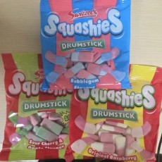 일괄 3봉) 스위즐스 드럼스틱 젤리 라즈베리 버블검 사워체리