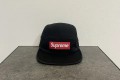 슈프림 워시드 블랙 레드 박스로고 캠프캡 모자