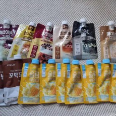 플라이밀,랩노쉬슬림쉐이크,꼬박꼬밥 파우치 15개 일괄 3만원