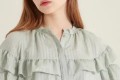 SJSJ 에스제이 레이온 러플 블라우스