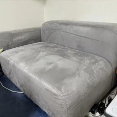 회색 패브릭 1인용 소파