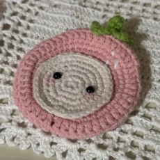 다마고치 파라다이스 뜨개케이스 핑크딸기