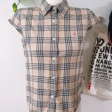 빈폴 노바체크 여성캡소매셔츠 90 베이지