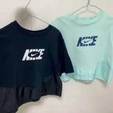 나이키 반팔 크롭티 2장 세트 코튼 티셔츠 블랙 민트 s m