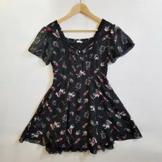 axes femme 쉬폰 도트 원피스 블랙