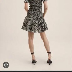 망고 프린티드 코튼 드레스