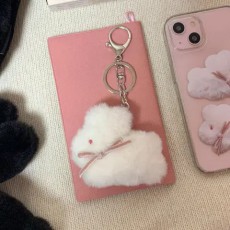 삐빗 솜토끼 버니포포 키링 아이보리 가챠 인형 마스코트 열쇠고리 액세서리