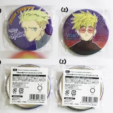 [미개봉] 트라이건 쿠지 뱃지 2개 밧슈 나이브스  75mm