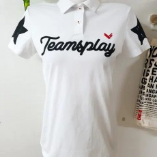 TEAMS 여성골프 블랙가슴로고 카라티 90 아이보리
