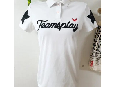 TEAMS 여성골프 블랙가슴로고 카라티 90 아이보리