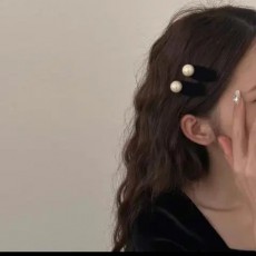 새상품 진주 벨벳 헤어핀 4개 일괄