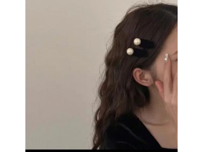 새상품 진주 벨벳 헤어핀 4개 일괄