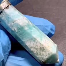 No.124 천연 아라고나이트 92.9은고리 펜던트 86ct/별운석보물섬