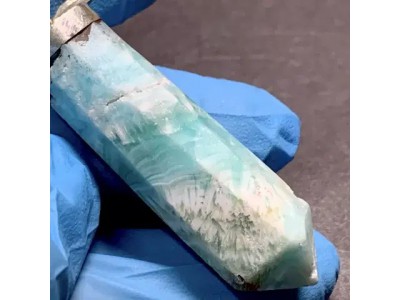 No.124 천연 아라고나이트 92.9은고리 펜던트 86ct/별운석보물섬